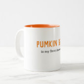 Moderne pompoenspecerij is mijn favoriete seizoenc tweekleurige koffiemok (Voorkant links)