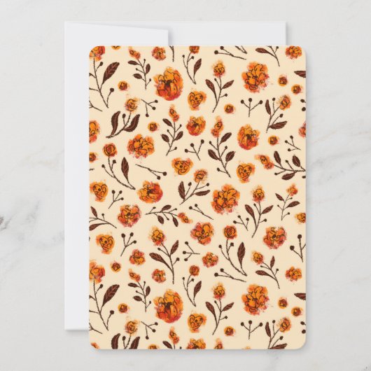 Moderne pompoenventilatorThanksgiving Kaart (Achterkant)