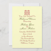 moderne  pony floral chinese Weddenschap Kaart (Achterkant)