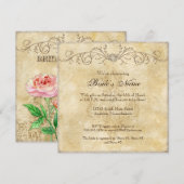 Moderne  pony Floral Swirls, Vrijgezellenfeest Kaart (Voorkant / Achterkant)