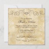 Moderne  pony Floral Swirls, Vrijgezellenfeest Kaart (Voorkant)