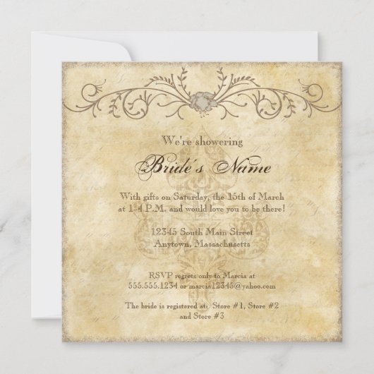 Moderne  pony Floral Swirls, Vrijgezellenfeest Kaart (Voorkant)