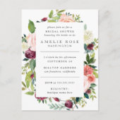 Moderne pony's en Rozen - Vrijgezellenfeest Uitnodiging Briefkaart (Voorkant)