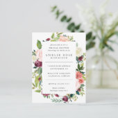 Moderne pony's en Rozen - Vrijgezellenfeest Uitnodiging Briefkaart (Staand voorkant)