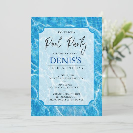 Moderne pool | Aanbesteding op zondag Kaart (Staand voorkant)