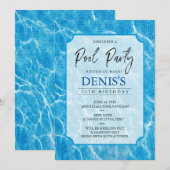 Moderne pool | Aanbesteding op zondag Kaart (Voorkant / Achterkant)