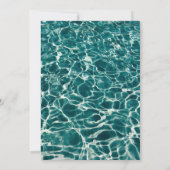 Moderne Pool Party | Uitnodiging voor verjaardag (Achterkant)