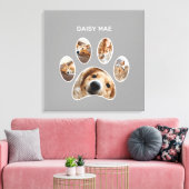 Moderne pootafdruk aangepaste huisdier naam foto c canvas afdruk (Insitu (Woonkamer))