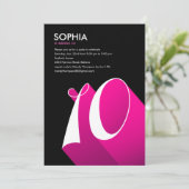 Moderne Pop 10e verjaardag Kaart (Staand voorkant)