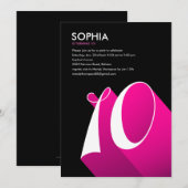 Moderne Pop 10e verjaardag Kaart (Voorkant / Achterkant)