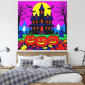Moderne Pop Art Halloween Canvas Afdruk (Insitu (Slaapkamer))