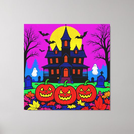 Moderne Pop Art Halloween Canvas Afdruk (Voorkant)