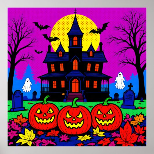 Moderne Pop Art Halloween Poster (Voorkant)
