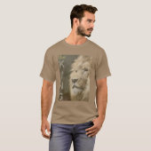 Moderne Pop Art Lion Head Mannen Sjabloon T-shirt (Voorkant volledig)