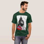Moderne Pop Art London Big Ben Clock Tower T-shirt (Voorkant volledig)