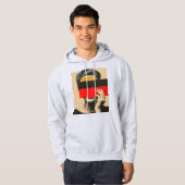 Moderne Pop Art Mysterieuze vrouw achter kleuren Hoodie (Voorkant volledig)