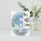 Moderne Pop Art Nyc Ny New York City Sjabloon Briefkaart (Staand voorkant)