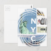 Moderne Pop Art Nyc Ny New York City Sjabloon Briefkaart (Voorkant / Achterkant)