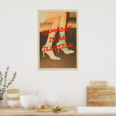 Moderne Pop Art Print Comfort Is een Illusie (Keuken)