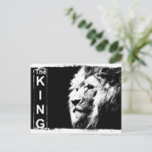 Moderne Pop Art Sjabloon Animal Lion Hoofd koning Briefkaart (Staand voorkant)