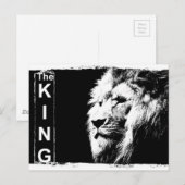 Moderne Pop Art Sjabloon Animal Lion Hoofd koning Briefkaart (Voorkant / Achterkant)