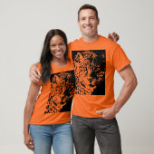 Moderne Pop Art Sjabloon Leopard Face Mannen Moder T-shirt (Unisex)