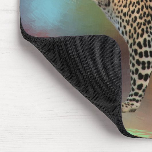 Moderne Pop Art Sjabloon Trendy Leopard Muismat (Hoek)