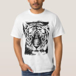 Moderne Pop Art Tiger Gezicht Mannen Waarde Wit T-shirt<br><div class="desc">Pop Art Tiger Head Elegant Modern Sjabloon Mannen Wit Waarde T-shirt.</div>