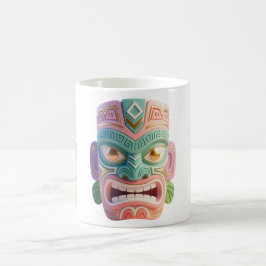 Moderne Pop Art Tiki Hoofd Masker Koffiemok