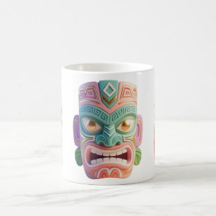 Moderne Pop Art Tiki Hoofd Masker Koffiemok