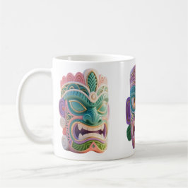 Moderne Pop Art Tiki Hoofd Masker Koffiemok