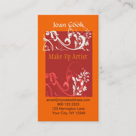 Moderne Pop Cosmetoloog & Makeup Visitekaartje (Voorkant)