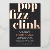 Moderne Pop | Engagement Party Folie Uitnodiging (Voorkant)