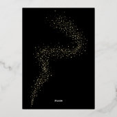 Moderne Pop Fizz Clink Nieuwjaarsfeest Folie Feestdagenkaart (Achterkant)