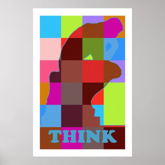 Moderne pop kunst DENK Poster (Voorkant)