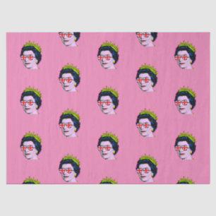 Moderne Pop kunst Koningin in uniale Jack-bril Tissuepapier