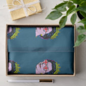 Moderne Pop kunst Koningin in uniale Jack-bril Tissuepapier (Geschenk)
