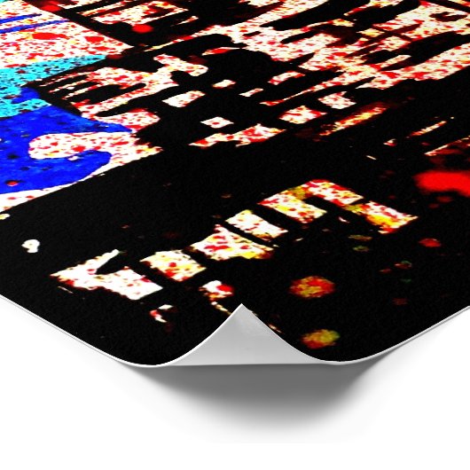 Moderne pop kunst print "Music City" (Hoek)