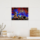 Moderne pop kunst print "Music City" (Keuken)