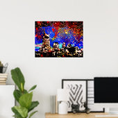 Moderne pop kunst print "Music City" (Thuiskantoor)