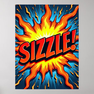Moderne Pop kunst "Sizzle!" Poster