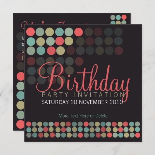 Moderne Pop Stippen Kaart (Voorkant / Achterkant)