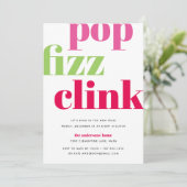 Moderne Pop | Uitnodiging Eve-partij nieuwjaar (Staand voorkant)