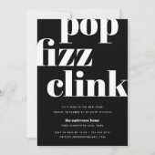 Moderne Pop | Uitnodiging Eve-partij nieuwjaar (Voorkant)