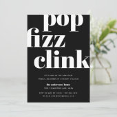 Moderne Pop | Uitnodiging Eve-partij nieuwjaar (Staand voorkant)