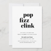 Moderne Pop | Uitnodiging Eve-partij nieuwjaar (Voorkant)