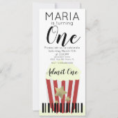 Moderne popcorn films Ticket Style Party Invitat Kaart (Voorkant)