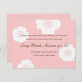 Moderne Poppies Bruilofts Ontvangstkaart - Roze Kaart (Voorkant / Achterkant)