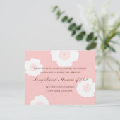 Moderne Poppies Bruilofts Ontvangstkaart - Roze Kaart (Staand voorkant)