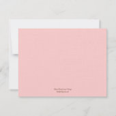 Moderne Poppies Bruilofts Ontvangstkaart - Roze Kaart (Achterkant)